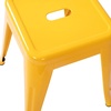 image:imageFlash Furniture Metal Dining Table Height Stool  Backless Yellow Kai Commercial Grade Stool  18 Inch Stackable Dining Chair  Set of 4