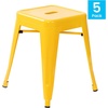 image:imageFlash Furniture Metal Dining Table Height Stool  Backless Yellow Kai Commercial Grade Stool  18 Inch Stackable Dining Chair  Set of 4
