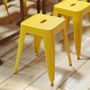 image:imageFlash Furniture Metal Dining Table Height Stool  Backless Yellow Kai Commercial Grade Stool  18 Inch Stackable Dining Chair  Set of 4