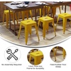 image:imageFlash Furniture Metal Dining Table Height Stool  Backless Yellow Kai Commercial Grade Stool  18 Inch Stackable Dining Chair  Set of 4