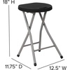 image:imageFlash Furniture Micah Foldable Stool with Black Plastic Seat and Titanium Gray FrameSet of 1