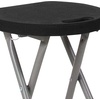 image:imageFlash Furniture Micah Foldable Stool with Black Plastic Seat and Titanium Gray FrameSet of 1
