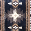 image:imageFlash Furniture Mohave Traditional Southwestern Style Area Rug  Rustic Ivory Accent Rug  2 x 7  Olefin Fibers with Jute BackingBlack