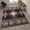 image:imageFlash Furniture Mohave Traditional Southwestern Style Area Rug  Rustic Ivory Accent Rug  2 x 7  Olefin Fibers with Jute BackingBlack