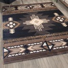 image:imageFlash Furniture Mohave Traditional Southwestern Style Area Rug  Rustic Ivory Accent Rug  2 x 7  Olefin Fibers with Jute BackingBlack