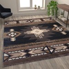 image:imageFlash Furniture Mohave Traditional Southwestern Style Area Rug  Rustic Ivory Accent Rug  2 x 7  Olefin Fibers with Jute BackingBlack