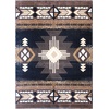 image:imageFlash Furniture Mohave Traditional Southwestern Style Area Rug  Rustic Ivory Accent Rug  2 x 7  Olefin Fibers with Jute BackingBlack