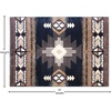 image:imageFlash Furniture Mohave Traditional Southwestern Style Area Rug  Rustic Ivory Accent Rug  2 x 7  Olefin Fibers with Jute BackingBlack