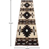image:imageFlash Furniture Mohave Traditional Southwestern Style Area Rug  Rustic Ivory Accent Rug  2 x 7  Olefin Fibers with Jute BackingBrown