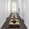 image:imageFlash Furniture Mohave Traditional Southwestern Style Area Rug  Rustic Ivory Accent Rug  2 x 7  Olefin Fibers with Jute BackingBrown