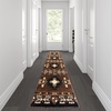 image:imageFlash Furniture Mohave Traditional Southwestern Style Area Rug  Rustic Ivory Accent Rug  2 x 7  Olefin Fibers with Jute BackingChocolate