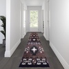 image:imageFlash Furniture Mohave Traditional Southwestern Style Area Rug  Rustic Ivory Accent Rug  2 x 7  Olefin Fibers with Jute BackingChocolate