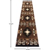 image:imageFlash Furniture Mohave Traditional Southwestern Style Area Rug  Rustic Ivory Accent Rug  2 x 7  Olefin Fibers with Jute BackingChocolate