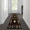 image:imageFlash Furniture Mohave Traditional Southwestern Style Area Rug  Rustic Ivory Accent Rug  2 x 7  Olefin Fibers with Jute BackingChocolate