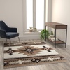 image:imageFlash Furniture Mohave Traditional Southwestern Style Area Rug  Rustic Ivory Accent Rug  2 x 7  Olefin Fibers with Jute BackingIvory