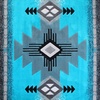 image:imageFlash Furniture Mohave Traditional Southwestern Style Area Rug  Rustic Ivory Accent Rug  2 x 7  Olefin Fibers with Jute BackingTurquoise