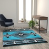 image:imageFlash Furniture Mohave Traditional Southwestern Style Area Rug  Rustic Ivory Accent Rug  2 x 7  Olefin Fibers with Jute BackingTurquoise