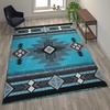 image:imageFlash Furniture Mohave Traditional Southwestern Style Area Rug  Rustic Ivory Accent Rug  2 x 7  Olefin Fibers with Jute BackingTurquoise