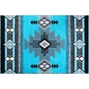 image:imageFlash Furniture Mohave Traditional Southwestern Style Area Rug  Rustic Ivory Accent Rug  2 x 7  Olefin Fibers with Jute BackingTurquoise