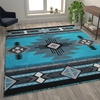 image:imageFlash Furniture Mohave Traditional Southwestern Style Area Rug  Rustic Ivory Accent Rug  2 x 7  Olefin Fibers with Jute BackingTurquoise
