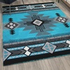image:imageFlash Furniture Mohave Traditional Southwestern Style Area Rug  Rustic Ivory Accent Rug  2 x 7  Olefin Fibers with Jute BackingTurquoise