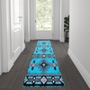 image:imageFlash Furniture Mohave Traditional Southwestern Style Area Rug  Rustic Ivory Accent Rug  2 x 7  Olefin Fibers with Jute BackingTurquoise