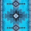 image:imageFlash Furniture Mohave Traditional Southwestern Style Area Rug  Rustic Ivory Accent Rug  2 x 7  Olefin Fibers with Jute BackingTurquoise