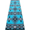 image:imageFlash Furniture Mohave Traditional Southwestern Style Area Rug  Rustic Ivory Accent Rug  2 x 7  Olefin Fibers with Jute BackingTurquoise