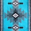 image:imageFlash Furniture Mohave Traditional Southwestern Style Area Rug  Rustic Ivory Accent Rug  2 x 7  Olefin Fibers with Jute BackingTurquoise