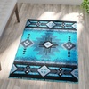 image:imageFlash Furniture Mohave Traditional Southwestern Style Area Rug  Rustic Ivory Accent Rug  2 x 7  Olefin Fibers with Jute BackingTurquoise