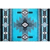 image:imageFlash Furniture Mohave Traditional Southwestern Style Area Rug  Rustic Ivory Accent Rug  2 x 7  Olefin Fibers with Jute BackingTurquoise
