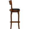 image:imageFlash Furniture Nichola Commercial Classic Open Back Barstool  Antique Oak Finish Wood Frame  Black LeatherSoft Seat  Bar Height  360 Swivel Seat  FootrestBlack VinylAntique Oak Frame