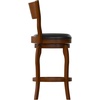 image:imageFlash Furniture Nichola Commercial Classic Open Back Barstool  Espresso Finish Wood Frame  Black LeatherSoft Seat  Counter Height  360 Swivel Seat  FootrestBlack VinylAntique Oak Frame