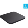 image:imageFlash Furniture Perry Set of 4 Poly Resin Wood Seat  Gray Polystyrene  Rounded Edges for Comfort  For Colorful Metal Chairs and Stools  IndoorOutdoorBlack