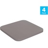 image:imageFlash Furniture Perry Set of 4 Poly Resin Wood Seat  Gray Polystyrene  Rounded Edges for Comfort  For Colorful Metal Chairs and Stools  IndoorOutdoorGray