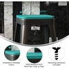 image:imageFlash Furniture Perry Set of 4 Poly Resin Wood Seat  Gray Polystyrene  Rounded Edges for Comfort  For Colorful Metal Chairs and Stools  IndoorOutdoorMint
