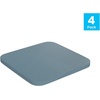image:imageFlash Furniture Perry Set of 4 Poly Resin Wood Seat  Gray Polystyrene  Rounded Edges for Comfort  For Colorful Metal Chairs and Stools  IndoorOutdoorTealblue