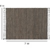 image:imageFlash Furniture Prima Natural Fiber Jute Area Rug 8 x 10  Braided Indoor Jute Rug  Natural Area RugsBlackJute