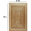 image:imageFlash Furniture Prima Natural Fiber Jute Area Rug 8 x 10  Braided Indoor Jute Rug  Natural Area RugsJute