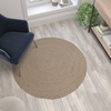 image:imageFlash Furniture Prima Natural Fiber Jute Area Rug 8 x 10  Braided Indoor Jute Rug  Natural Area RugsNatural
