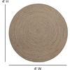 image:imageFlash Furniture Prima Natural Fiber Jute Area Rug 8 x 10  Braided Indoor Jute Rug  Natural Area RugsNatural