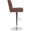 image:imageFlash Furniture Ravello Contemporary Adjustable Height Barstool with Accent Nail Trim in Brown FabricBrown Fabric