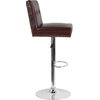 image:imageFlash Furniture Ravello Contemporary Adjustable Height Barstool with Accent Nail Trim in Brown FabricBrown Leathersoft