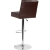 image:imageFlash Furniture Ravello Contemporary Adjustable Height Barstool with Accent Nail Trim in Brown FabricBrown Leathersoft