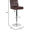 image:imageFlash Furniture Ravello Contemporary Adjustable Height Barstool with Accent Nail Trim in Brown FabricBrown Leathersoft