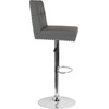 image:imageFlash Furniture Ravello Contemporary Adjustable Height Barstool with Accent Nail Trim in Brown FabricGray Leathersoft