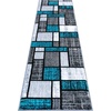 image:imageFlash Furniture Raven Collection Olefin Area Rug  Turquoise Color Bricked Pattern  2 x 11  Jute Backing  Entryway Living Room Bedroom2 x 74 Rectangular