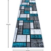 image:imageFlash Furniture Raven Collection Olefin Area Rug  Turquoise Color Bricked Pattern  2 x 11  Jute Backing  Entryway Living Room Bedroom2 x 74 Rectangular