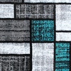 image:imageFlash Furniture Raven Collection Olefin Area Rug  Turquoise Color Bricked Pattern  2 x 11  Jute Backing  Entryway Living Room Bedroom2 x 74 Rectangular
