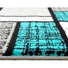 image:imageFlash Furniture Raven Collection Olefin Area Rug  Turquoise Color Bricked Pattern  2 x 11  Jute Backing  Entryway Living Room Bedroom25 x 11 Rectangular